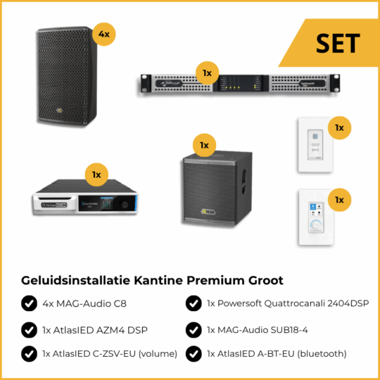 Geluidsinstallatie Kantine Premium Groot
